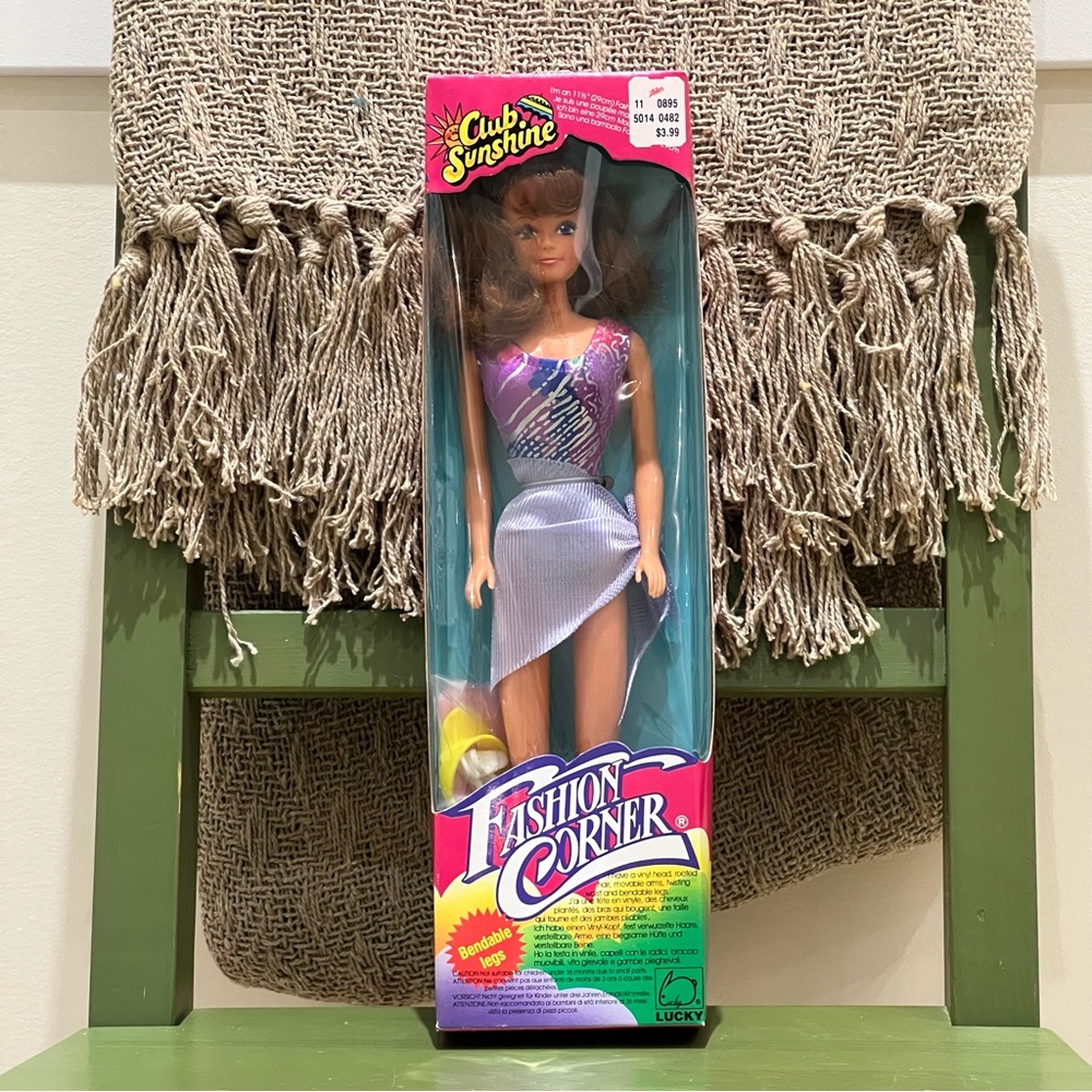 Vintage 1992 NIB Fashion Corner Club Sunshine 11.5” Doll by Lucky Ind. Co.